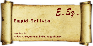 Együd Szilvia névjegykártya